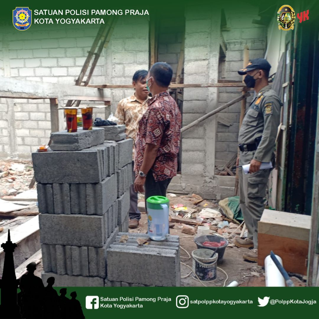 Satpol PP Kota Yogyakarta Melaksanakan Operasi PBG (Persetujuan Bangunan Gedung)