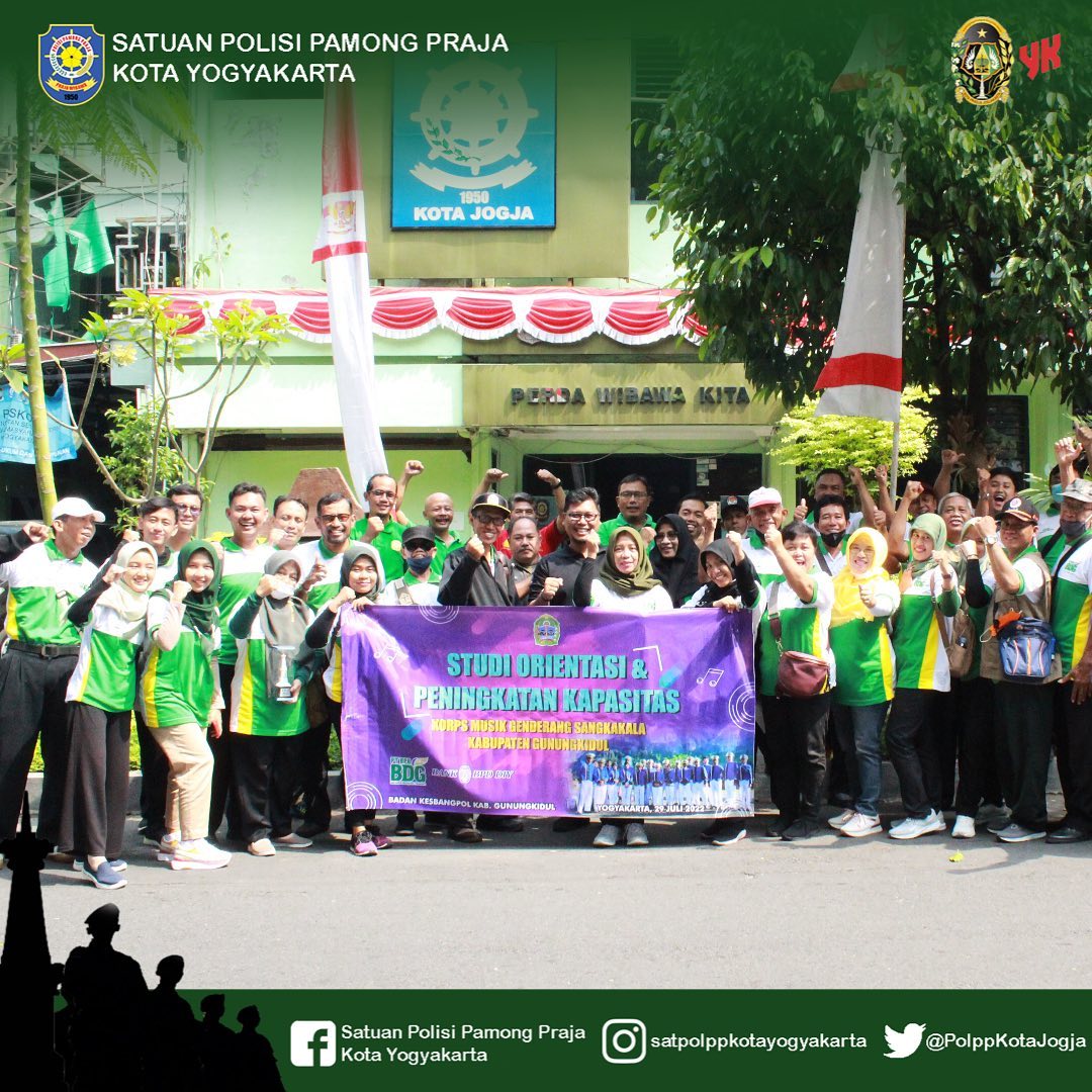 Satpol PP Kota Yogyakarta menerima kunjungan kerja Kesbangpol Kabupaten Gunung Kidul