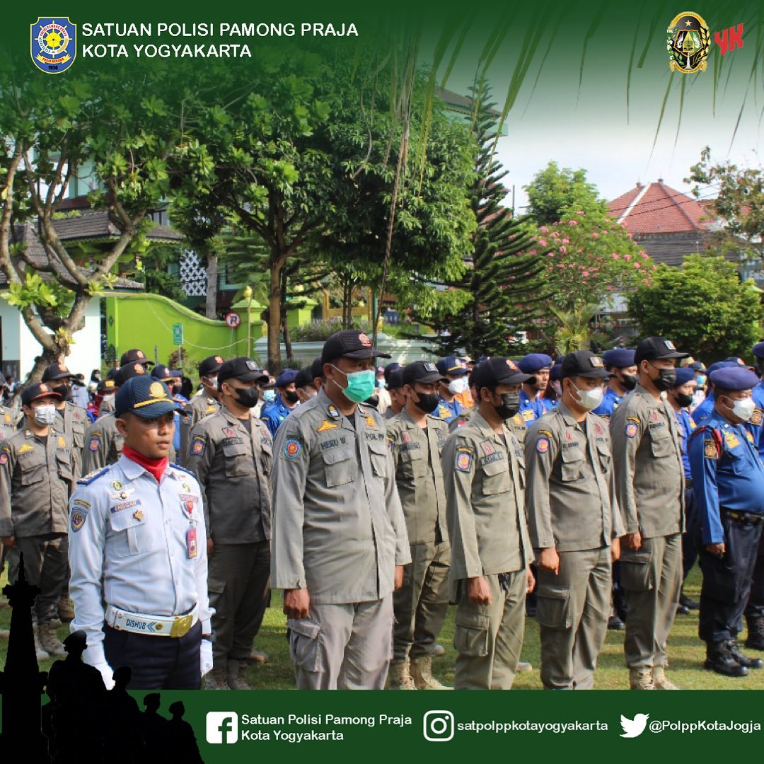 Satpol PP Kota Yogyakarta Mengikuti Upacara Hari Perhubungan Nasional