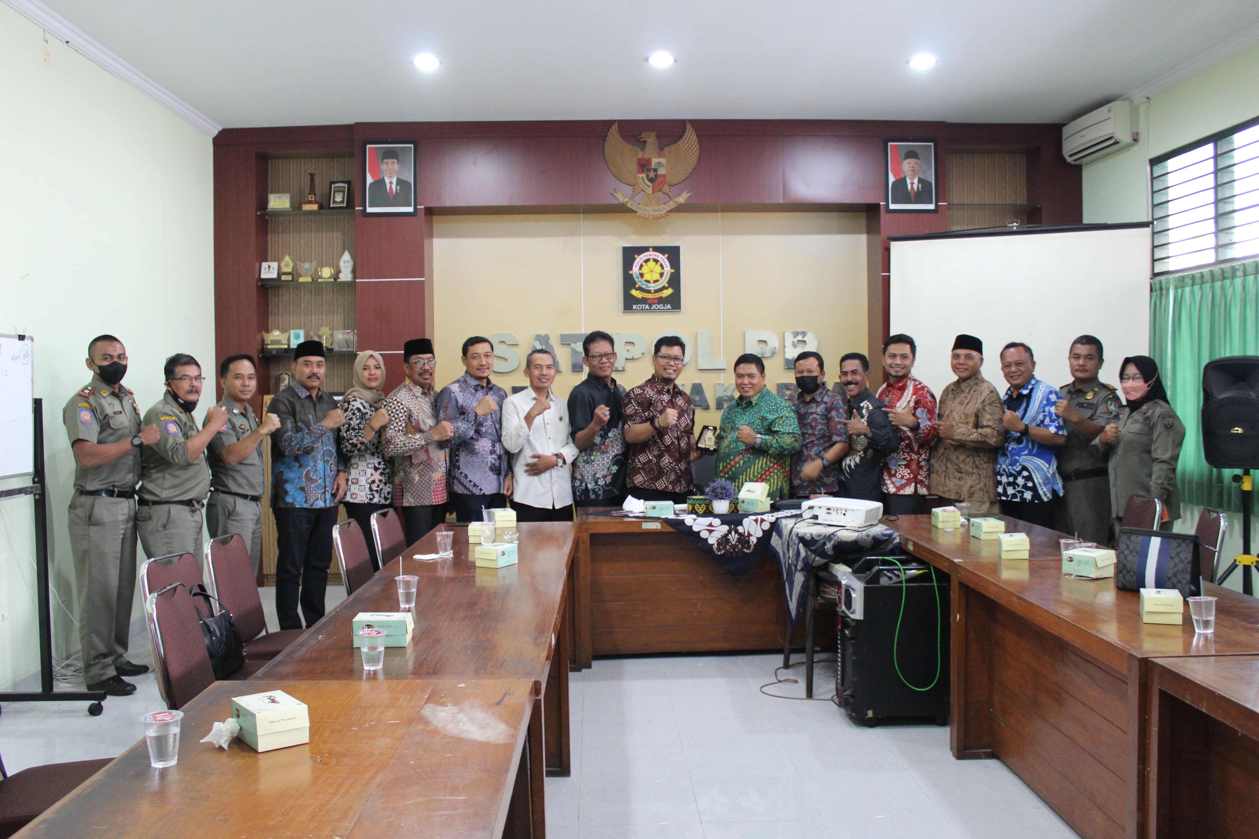 Satpol PP Kota Yogyakarta Menerima Kunjungan Kerja dari Satpol PP Kabupaten Jombang