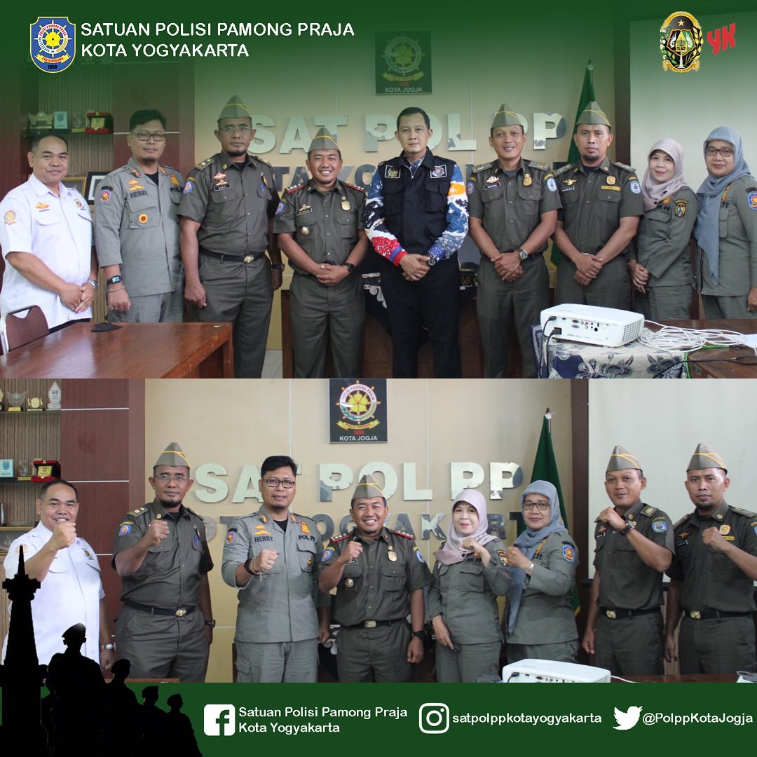 Satpol PP Kota Yogyakarta Menerima Kunjungan Kerja Dari Satpol PP Kota Bontang