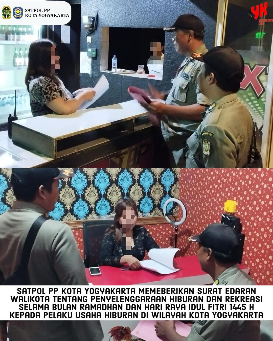 Surat Edaran Walikota Yogyakarta Mengatur Penyelenggaraan Hiburan Selama Bulan Ramadhan dan Idul Fitri