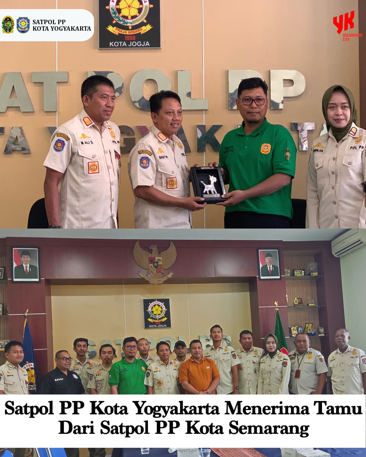 Satpol PP Kota Yogyakarta Menerima Tamu dari Satpol PP Kota Semarang, Jawa Tengah