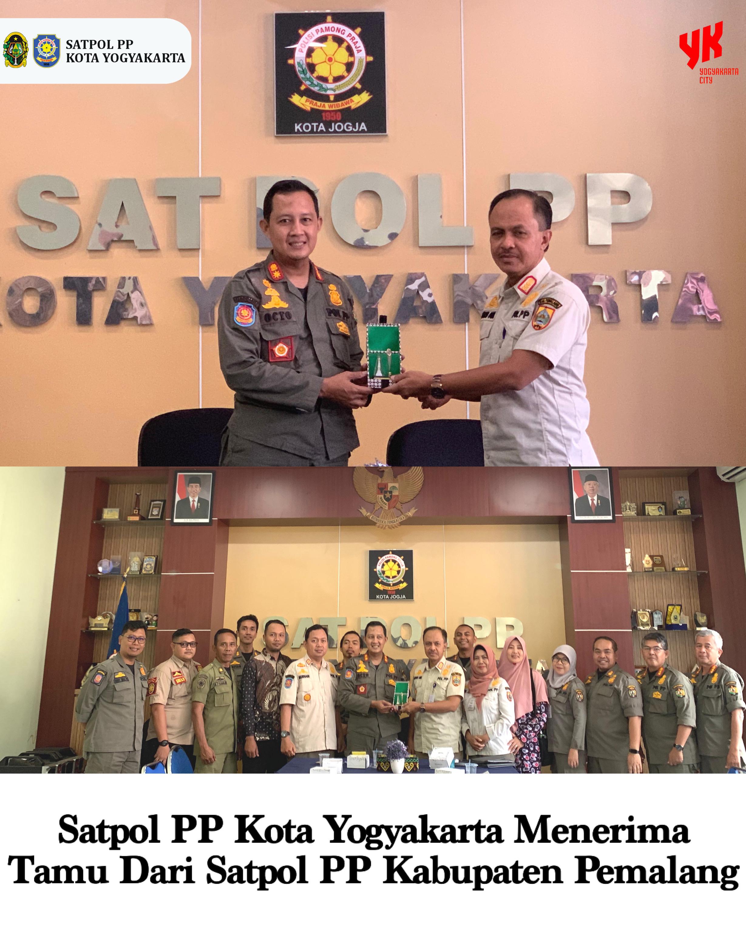 Satpol PP Kota Yogyakarta Terima Kunjungan dari Satpol PP Kabupaten Pemalang