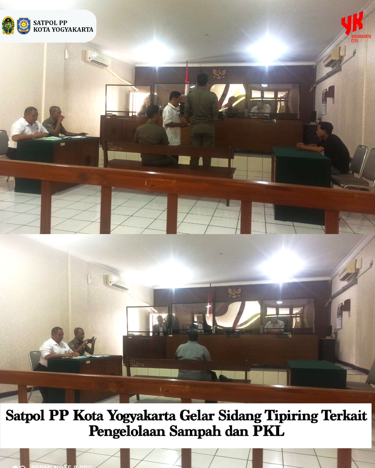 Satpol PP Kota Yogyakarta Gelar Sidang TIPIRING Terkait Pengelolaan Sampah dan PKL