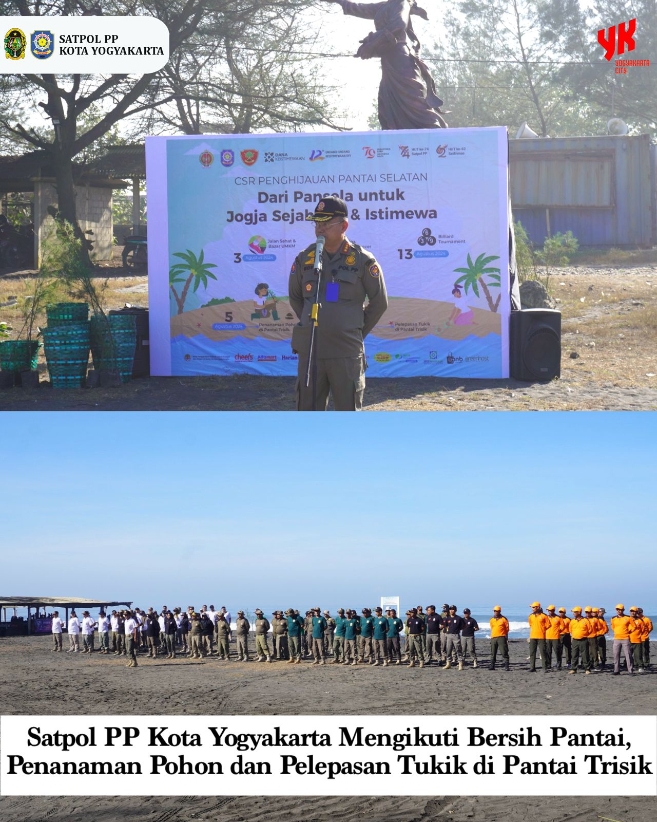 Bersih Pantai, Penanaman Pohon dan Pelepasan Tukik di Pantai Trisik