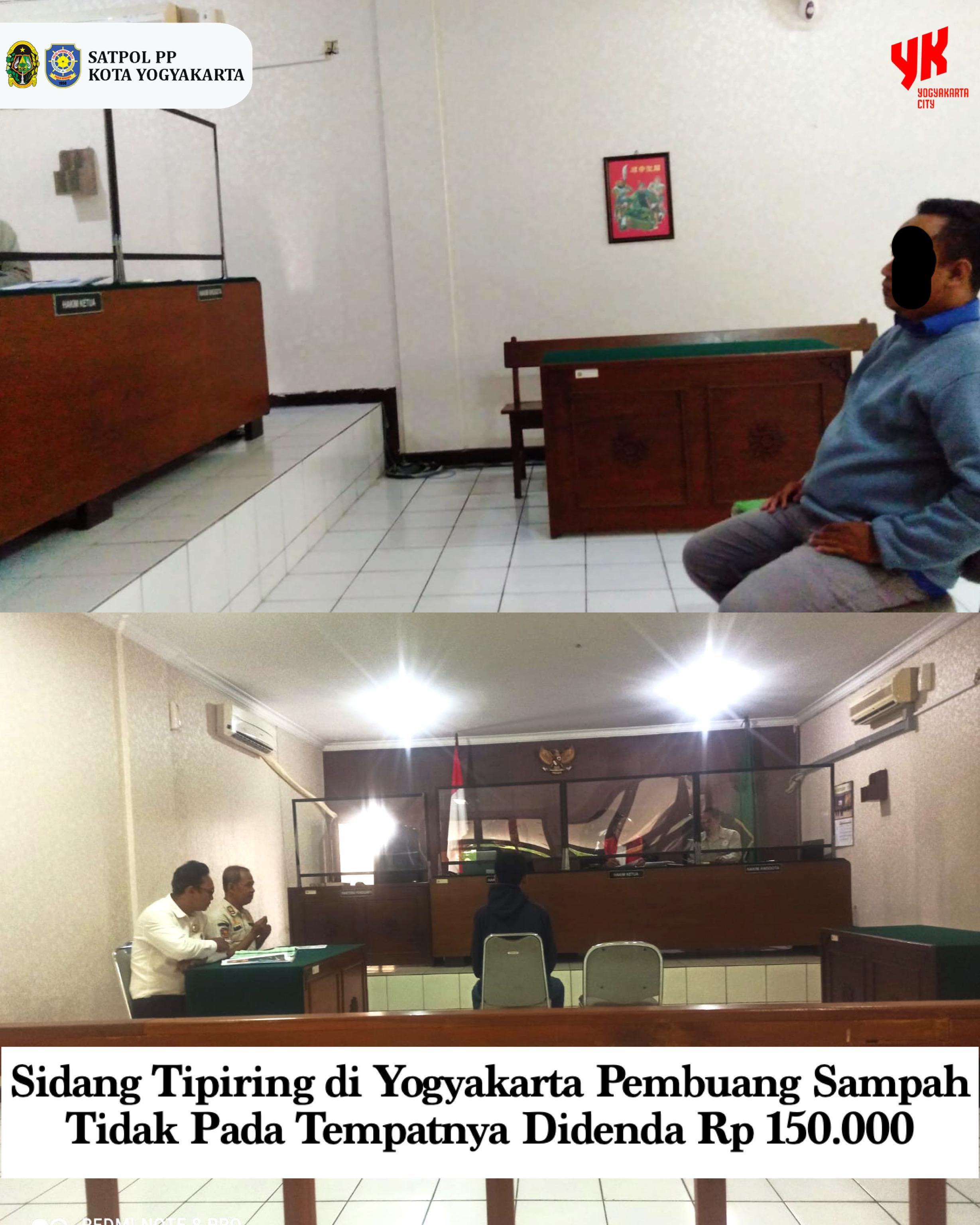 Sidang Tipiring di Yogyakarta: Pembuang Sampah Tidak Pada Tempatnya Didenda Rp 150 Ribu, Satpol PP Kota Yogyakarta Tegakkan Perda