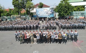 Satlinmas Kota Yogyakarta Gelar Apel Kesiapan Pilkada 2024 di Stadion Mandala Krida